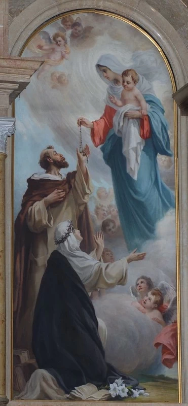 Madonna del rosario con i santi Domenico e Rosa - 1927